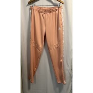 ADIDAS | Women’s Tiro Athletic Soccer Stripe Track Pants Pink Peach Salmon- Med
